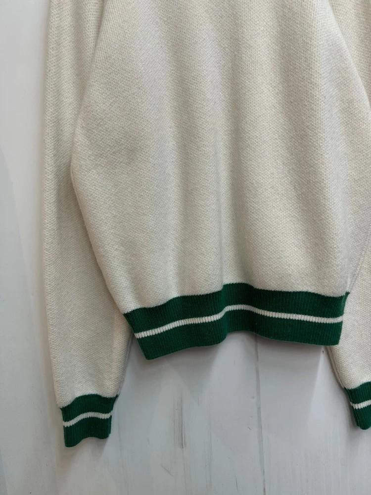 XL 디스커스 애슬레틱 울 블렌드 로고 카디건 가디건 아이보리 11