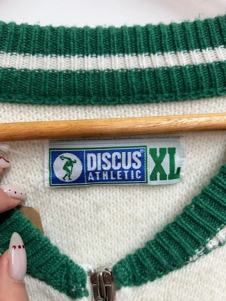 XL 디스커스 애슬레틱 울 블렌드 로고 카디건 가디건 아이보리 7