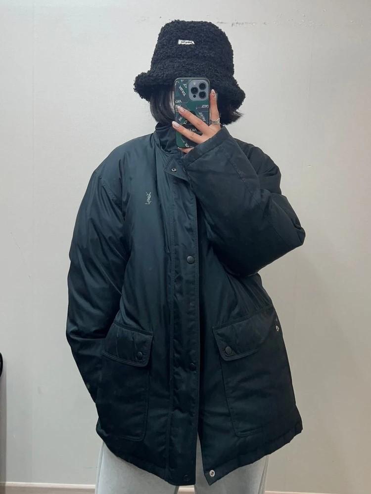 105 입생로랑 빈티지 구스다운 패딩 점퍼 블랙 2