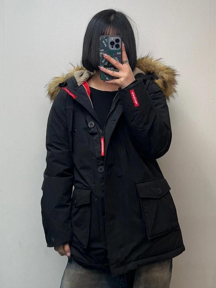 미사용 스몰 프리덤데이 퍼 후드 패딩 점퍼 블랙 2