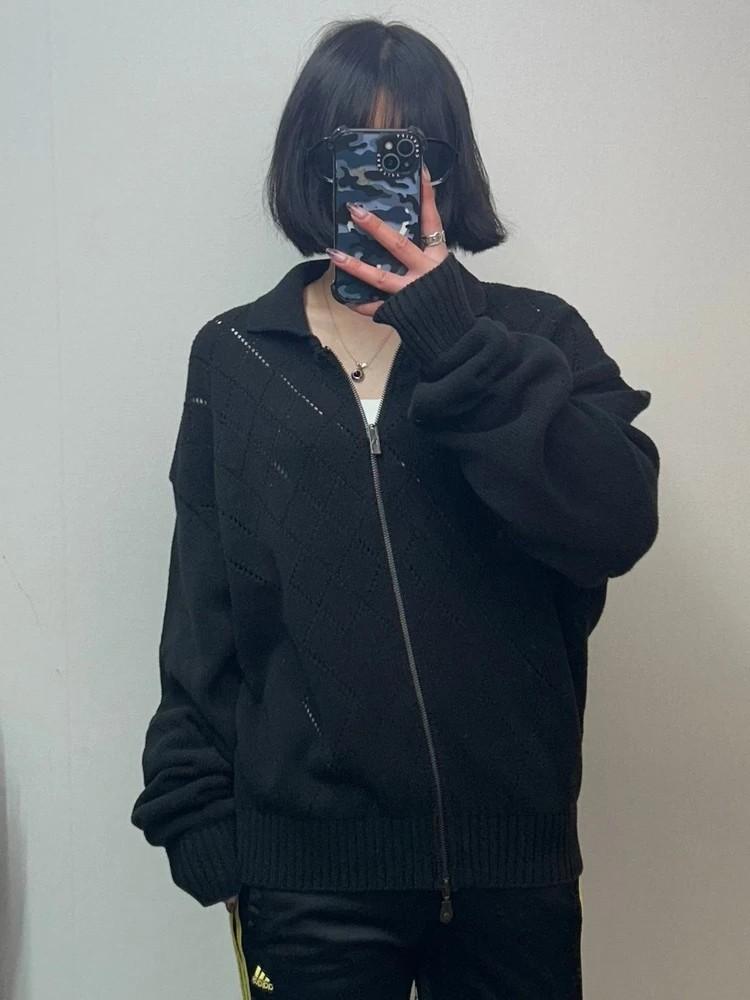 미디움 인사일런스 스카시 집업 카디건 블랙 2