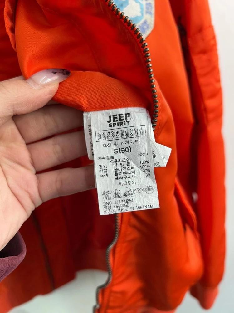 스몰 지프 스피릿 간절기 와펜 항공점퍼 블루종 자켓 오렌지 3