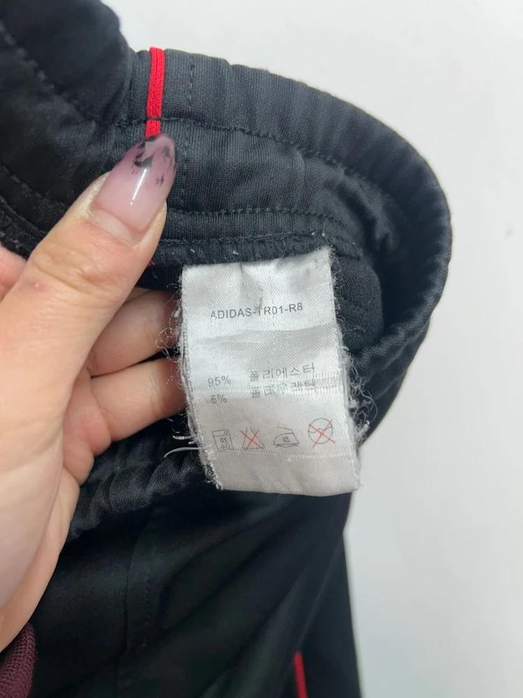 라지 아디다스 삼선 남성 블랙 트레이닝 팬츠 7