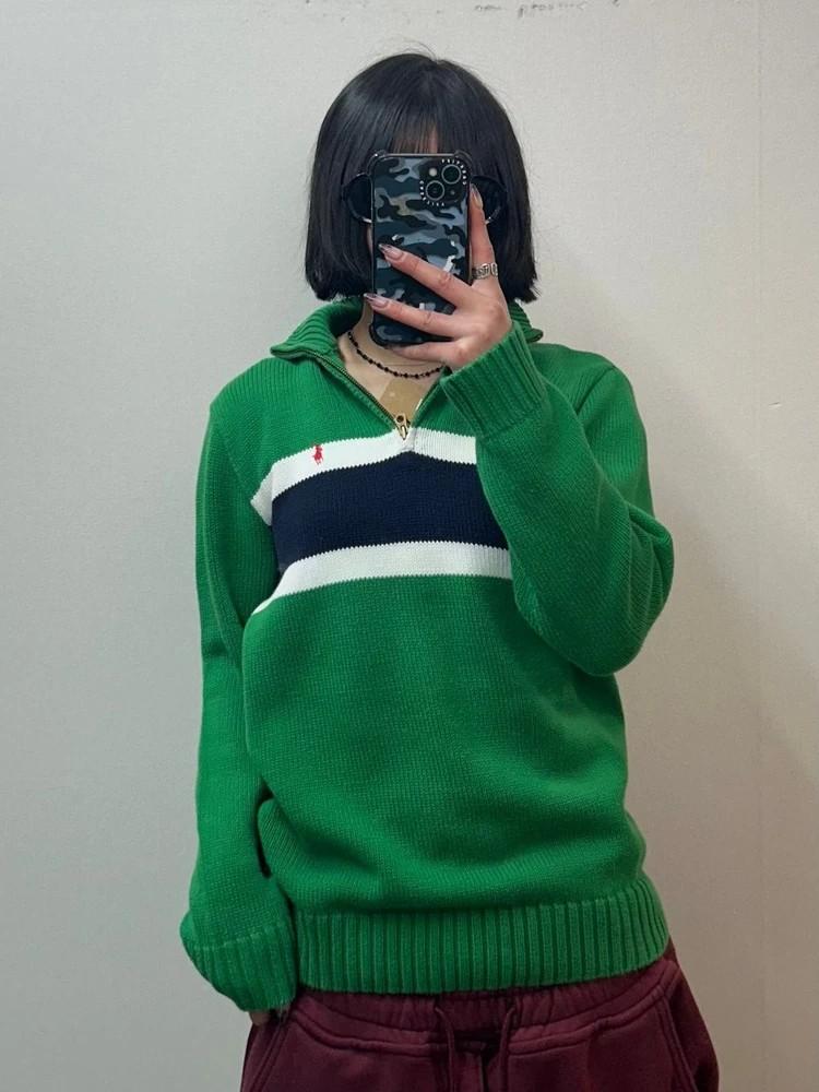 XL 폴로 랄프 로렌 반집업 아노락 니트 그린 2