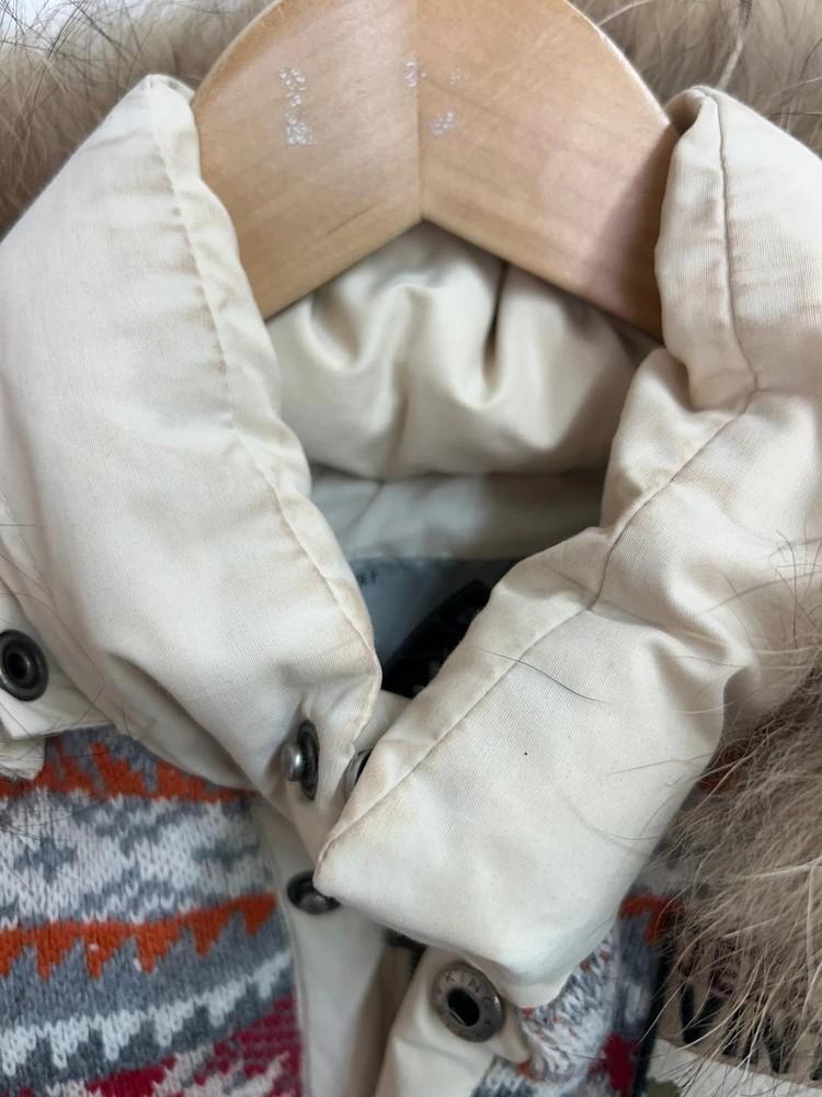 스몰 지프 오리털 덕다운 빈티지 패딩 조끼 아이보리 9