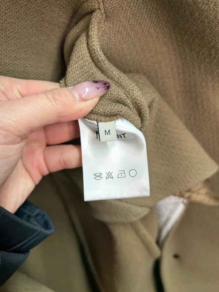 미사용 노앙 더블 브레스티드 오버핏 울 코트 베이지 9