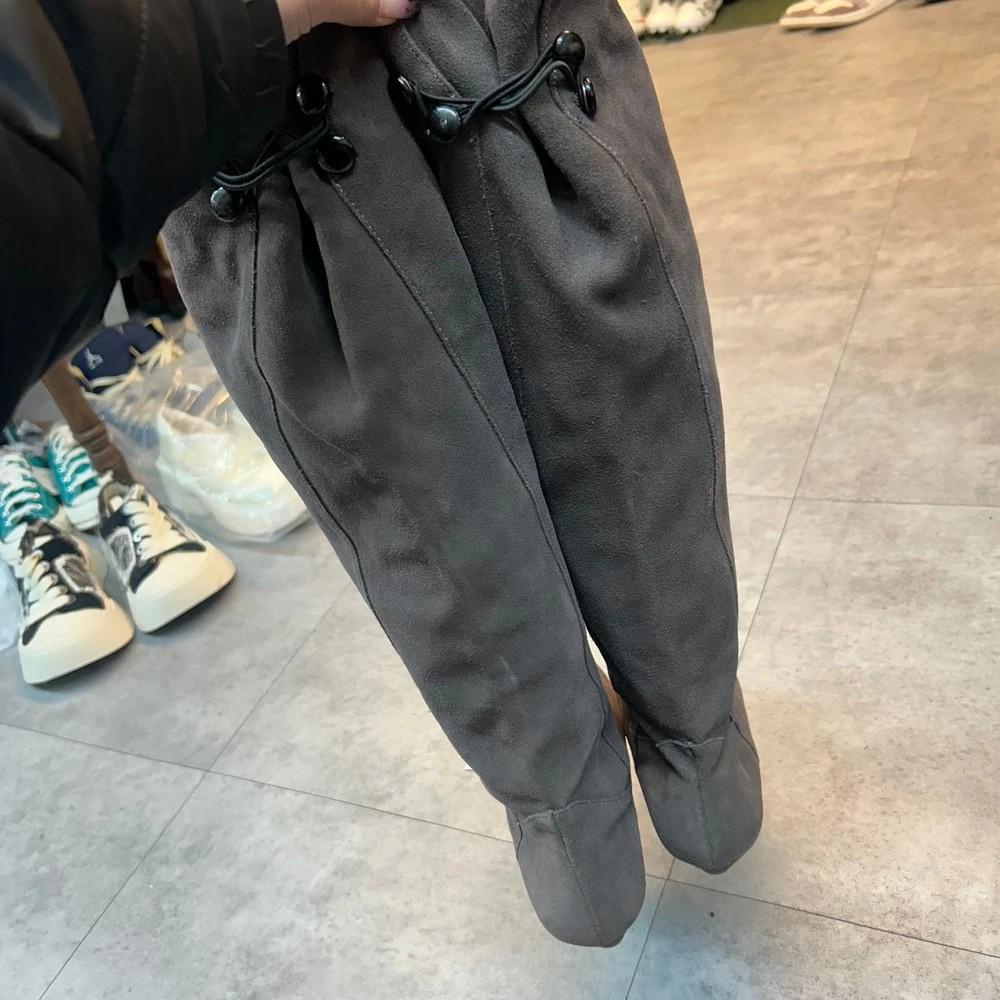 250 스티브 매든 스웨이드 롱 부츠 그레이 9