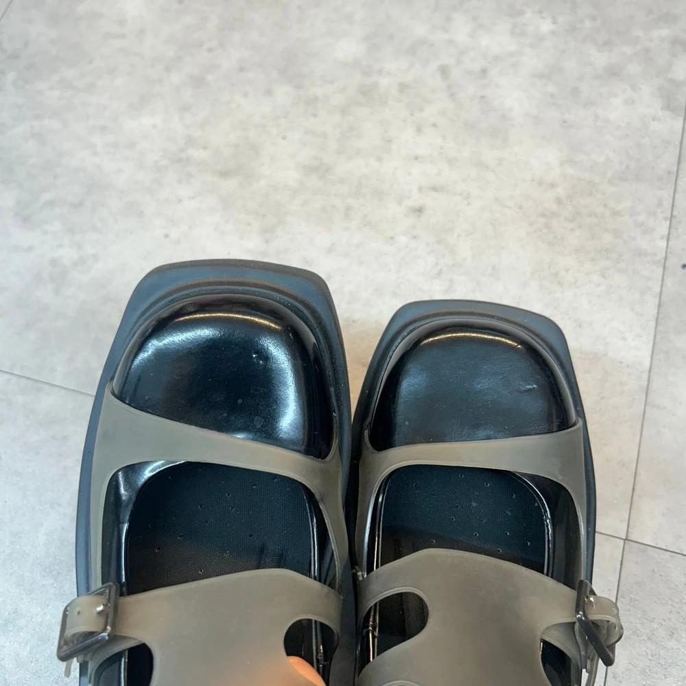 새상품 235 다프네 랩 통굽 7CM 메리 제인 블랙 4