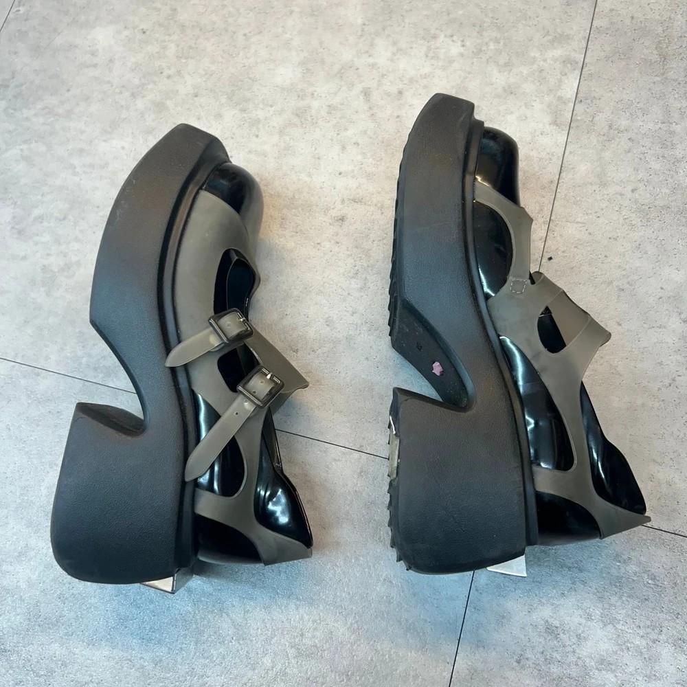 새상품 235 다프네 랩 통굽 7CM 메리 제인 블랙 6