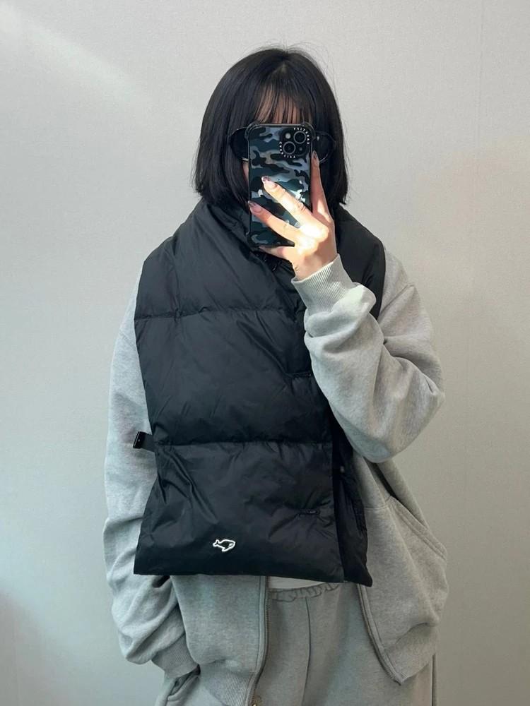 0 네이더스 패딩 머플러 구스다운 블랙 2