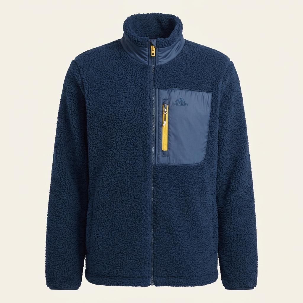 2XL 아디다스 골프 네이비 쉐르파 플리스 후리스 자켓 1