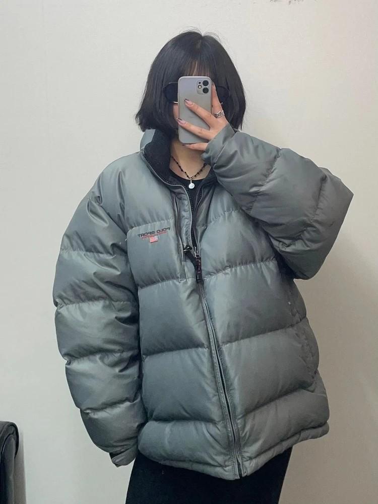 110 폴로 스포츠 90s 스펠아웃 메탈릭 실버 덕 다운 푸퍼 패딩 점퍼 2