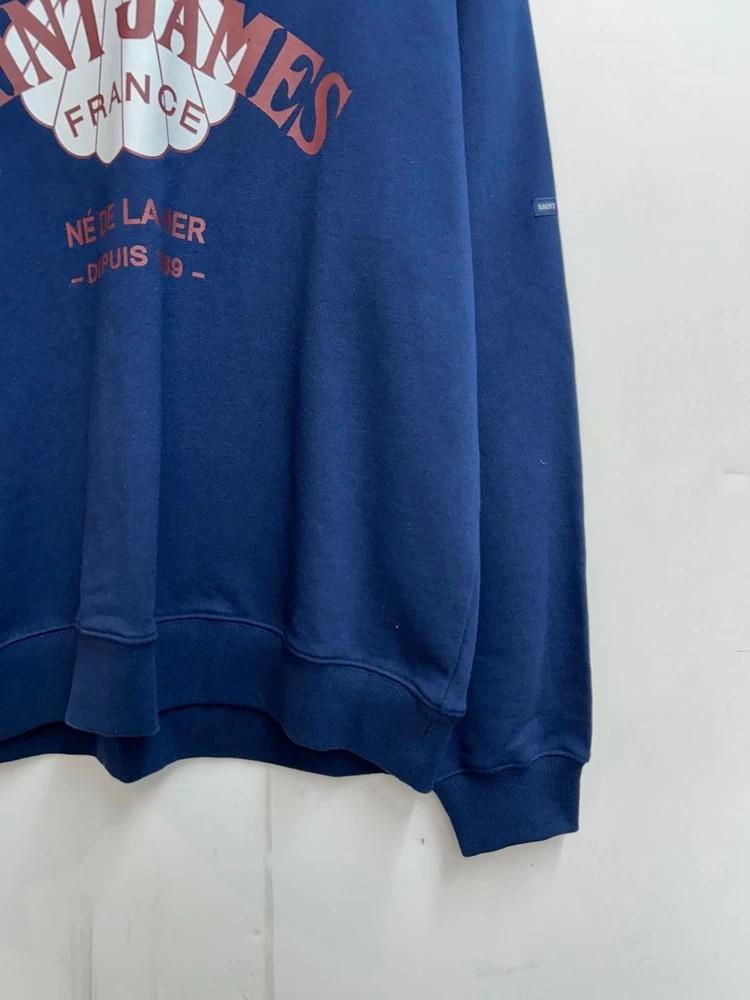 라지 세인트제임스 Bon Bon Print 맨투맨 네이비 4