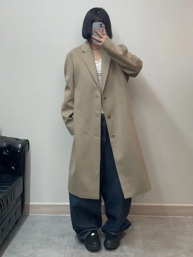 미디움 coor 울 캐시미어 롱코트 베이지 2