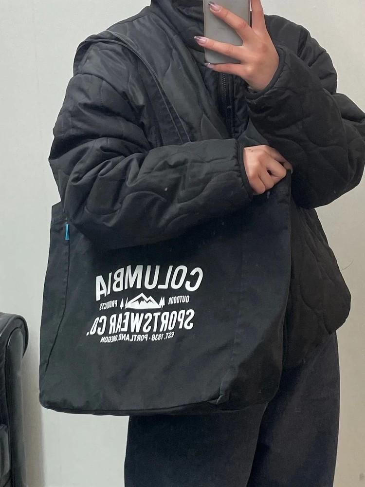 콜롬비아 블랙 토트백 가방 캔버스 2