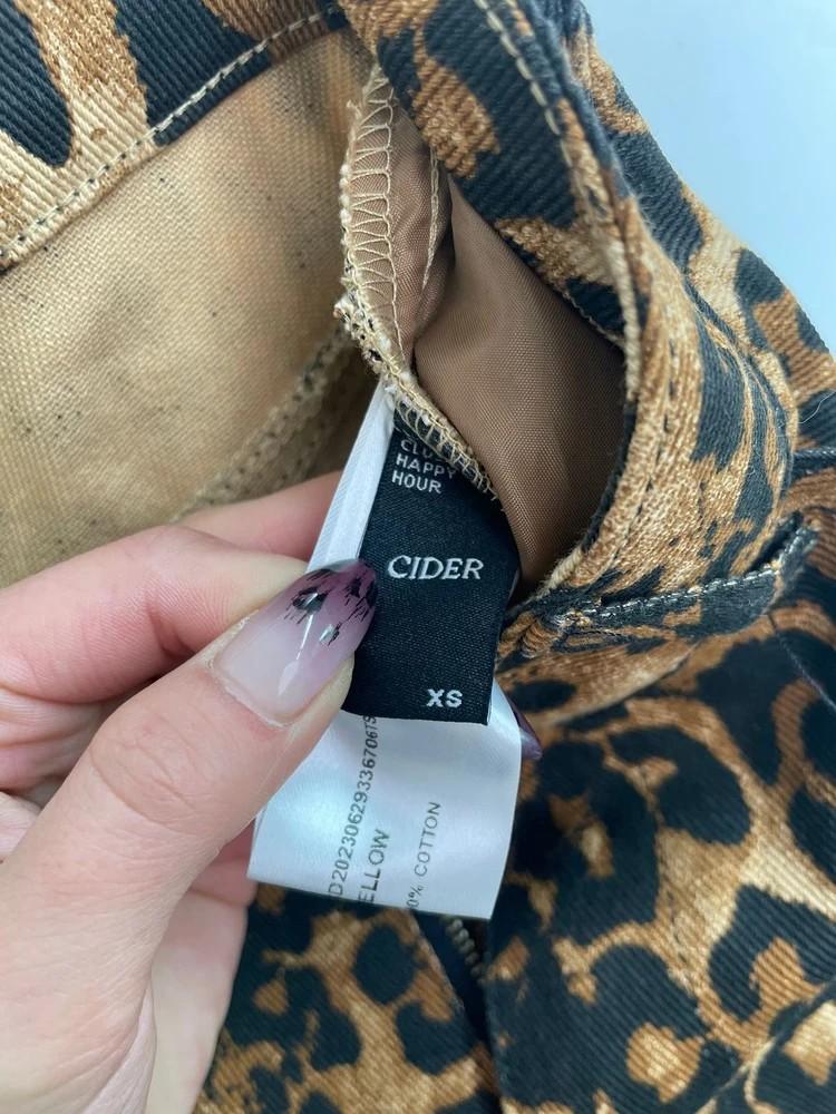 xs 새상품 cider 레오파드 와이드 팬츠 6