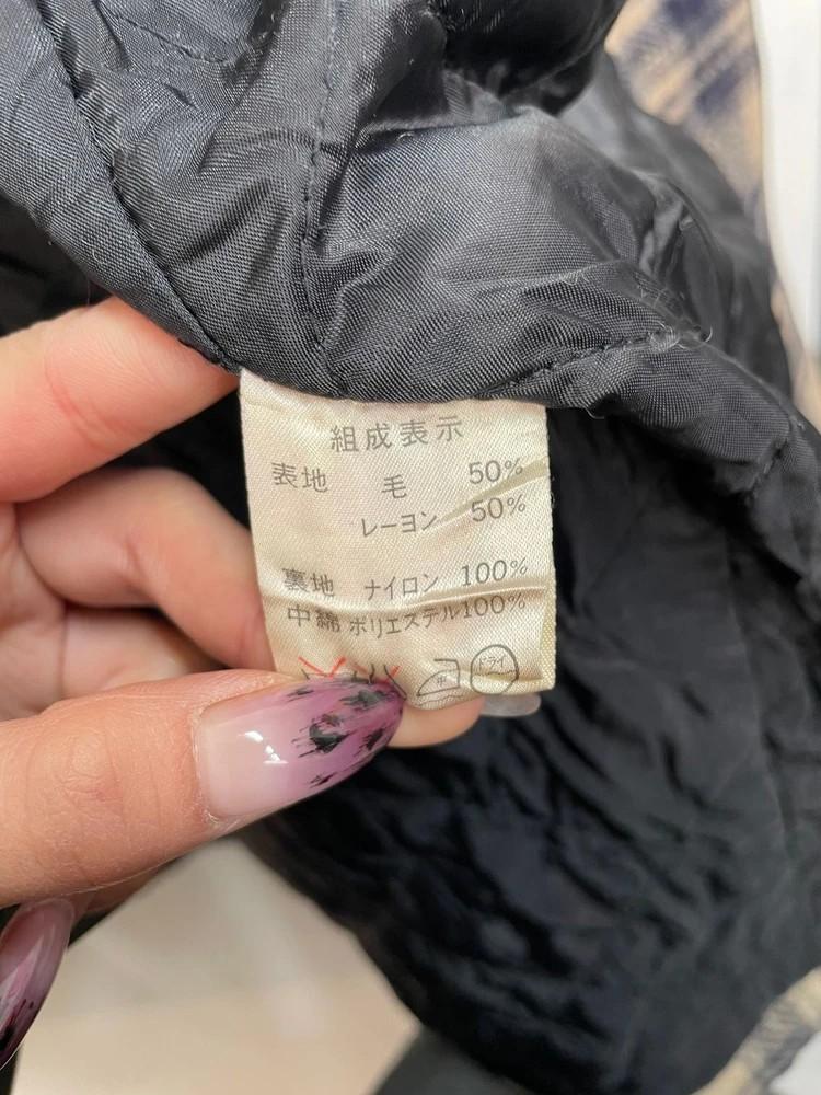 라지 오버핏 빈티지 기모 포켓 체크 자켓 베이지 9