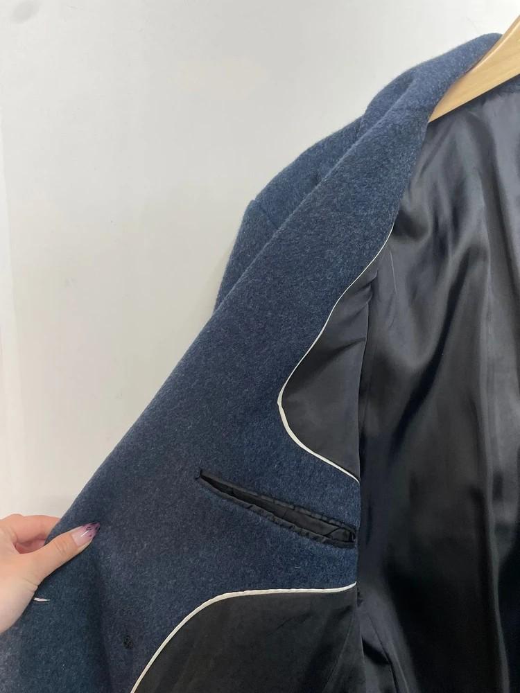 라지 앤더슨벨 개릿 롱 더블코트 오버핏 블루 8