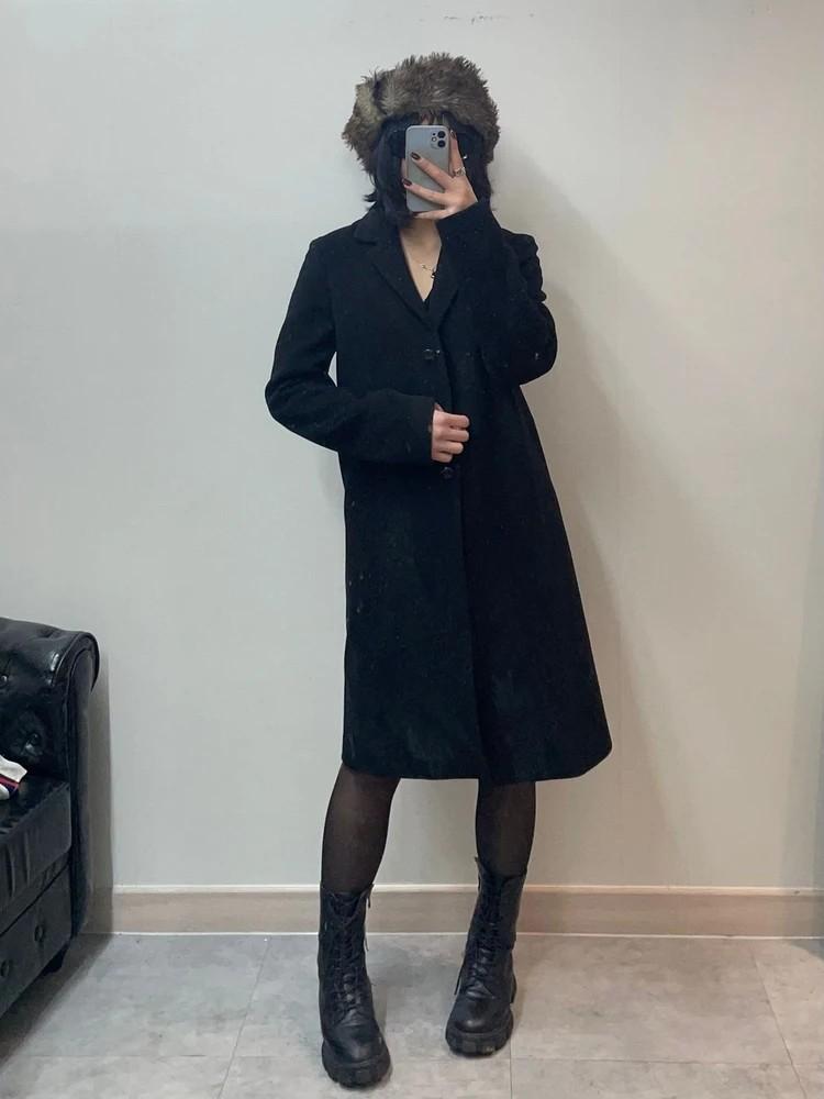 시스템 모 나일론 여자 롱 코트 자켓 2