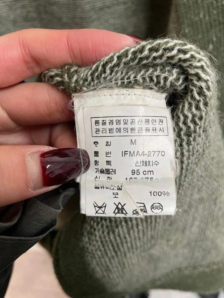 미디움 폴로 진스 카키 버튼 후디드 롱 니트 가디건 카키 9