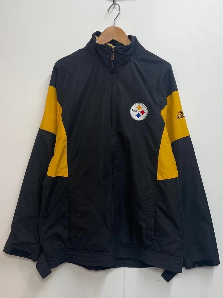 XL NFL 리복 피츠버그 스틸러스 바람막이 자켓 블랙 4