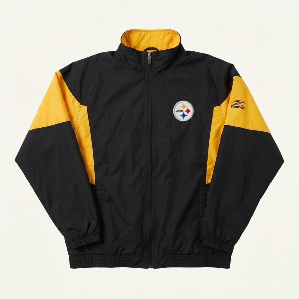 XL NFL 리복 피츠버그 스틸러스 바람막이 자켓 블랙 1