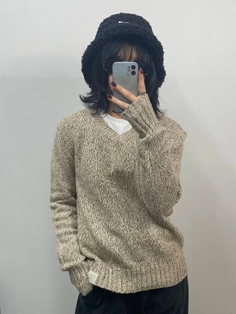 스몰 데님 앤 서플라이 랄프 로렌 브이넥 베이지 니트 스웨터 2