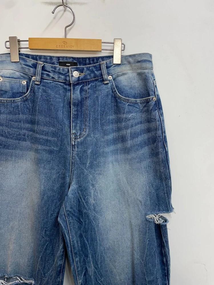 더블유엠씨 컷아웃 링클페이드 데님 와이드핏 5