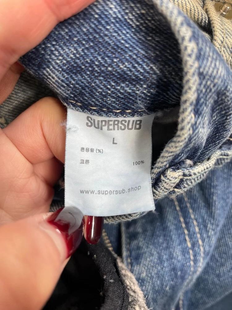 라지 슈퍼서브 브로큰 워싱 데님 팬츠 다크 블루 8