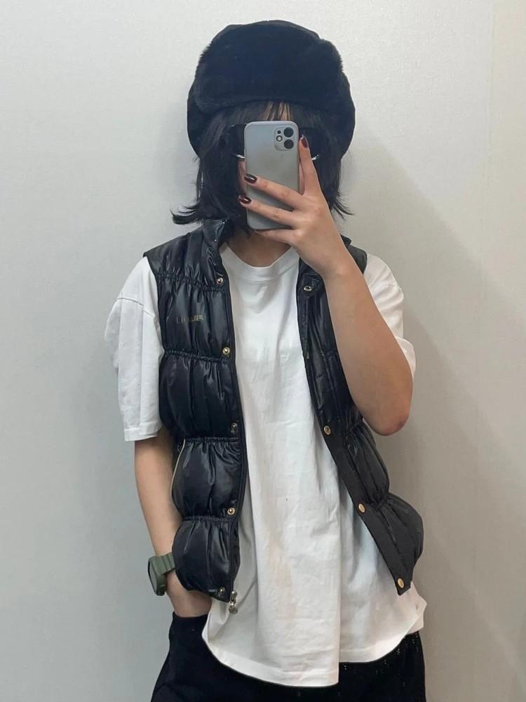 95 필라 골프 블랙 패딩조끼 점퍼 2