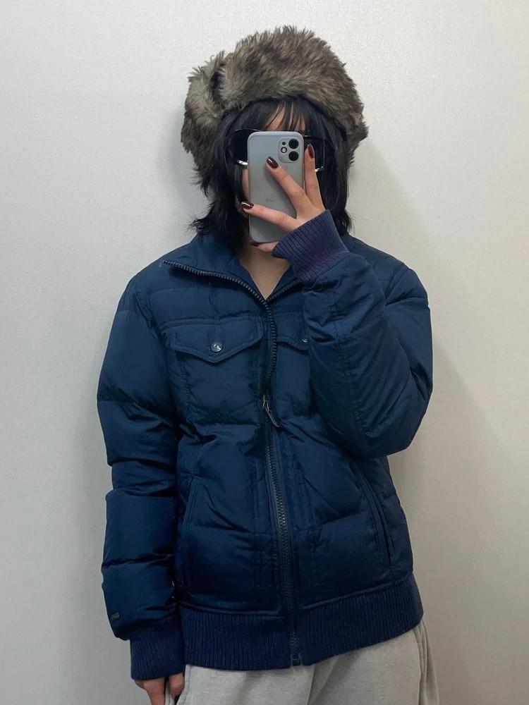 스몰 리바이스 여자 포켓 다운패딩 자켓 네이비 2