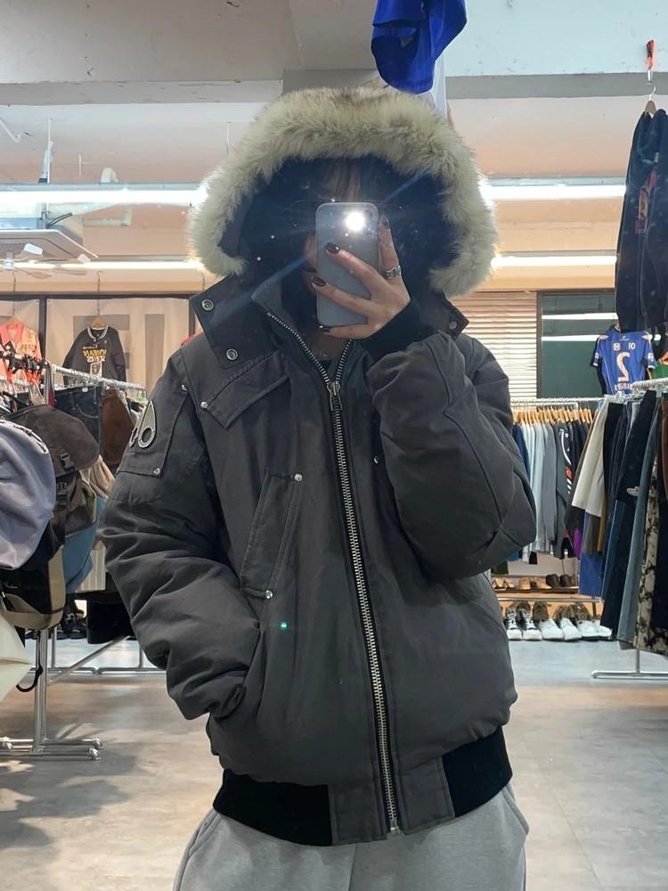 스몰 무스너클 발리스틱 봄버 패딩 점퍼 화이트 퍼 2