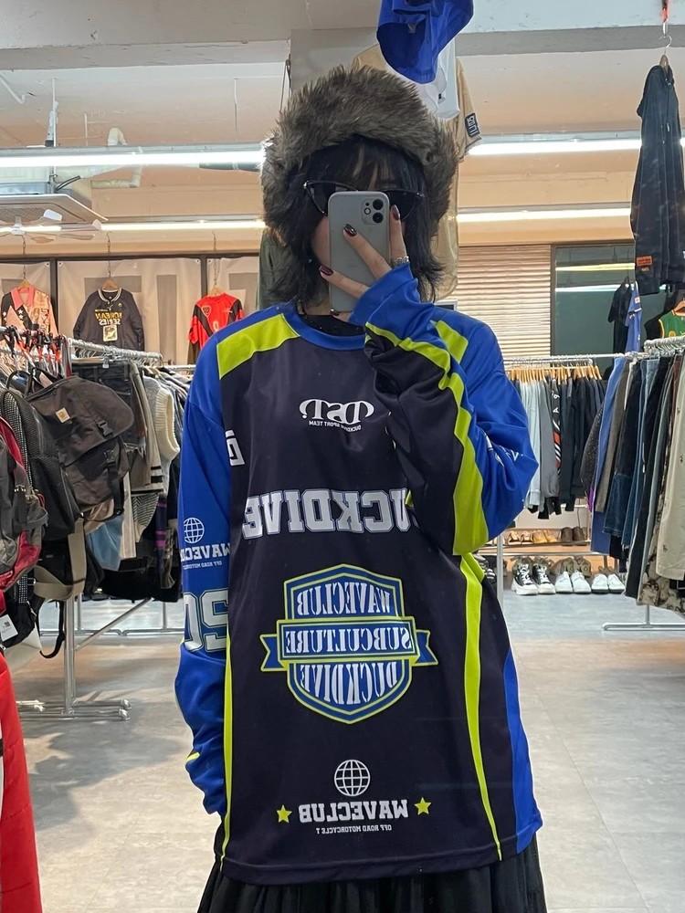 라지 덕다이브 모터사이클 롱슬리브 져지 긴팔티 2