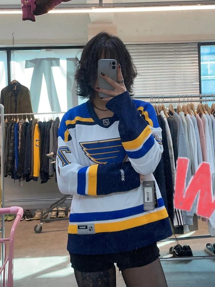 미디움 새상품 리복 NHL 세인트루이스 블루스 유니폼 져지 2