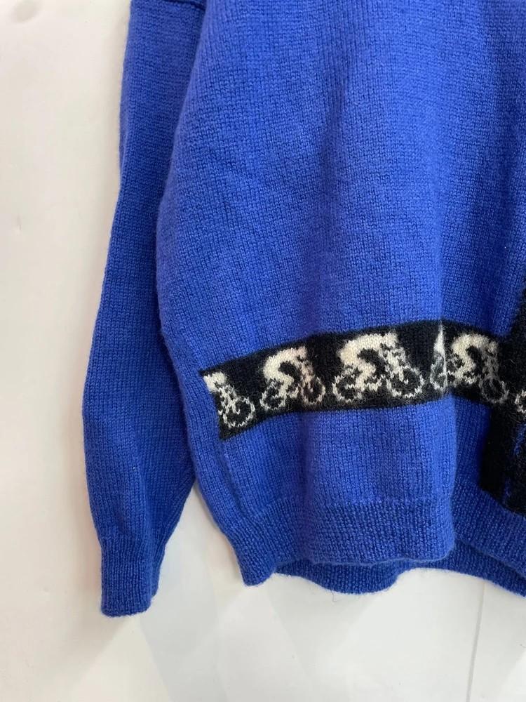 프리 90s KAPAI CRAFTS 크롭 니트 블루 5