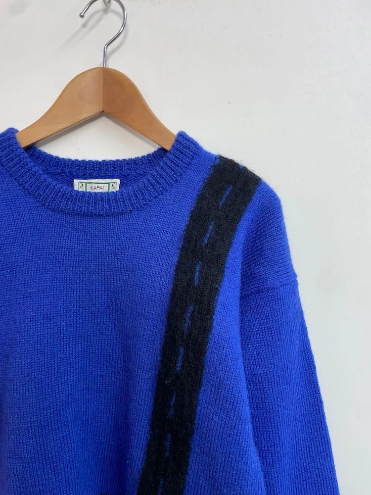 프리 90s KAPAI CRAFTS 크롭 니트 블루 6