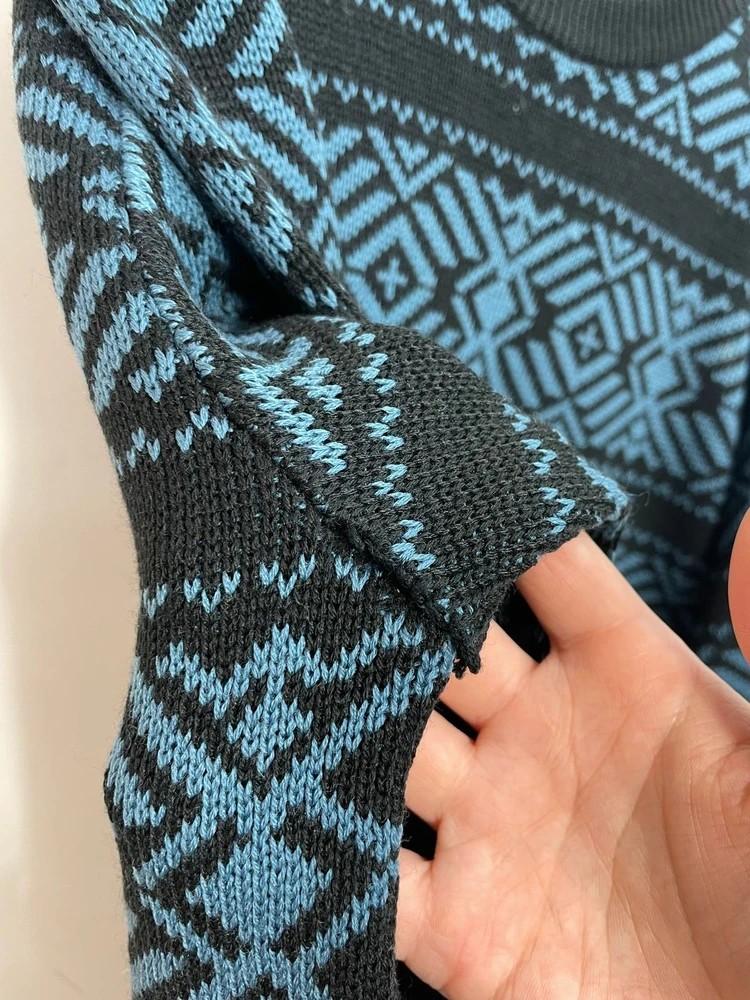 100 코오롱 스포츠 올드스쿨 빈티지 패턴 니트 3