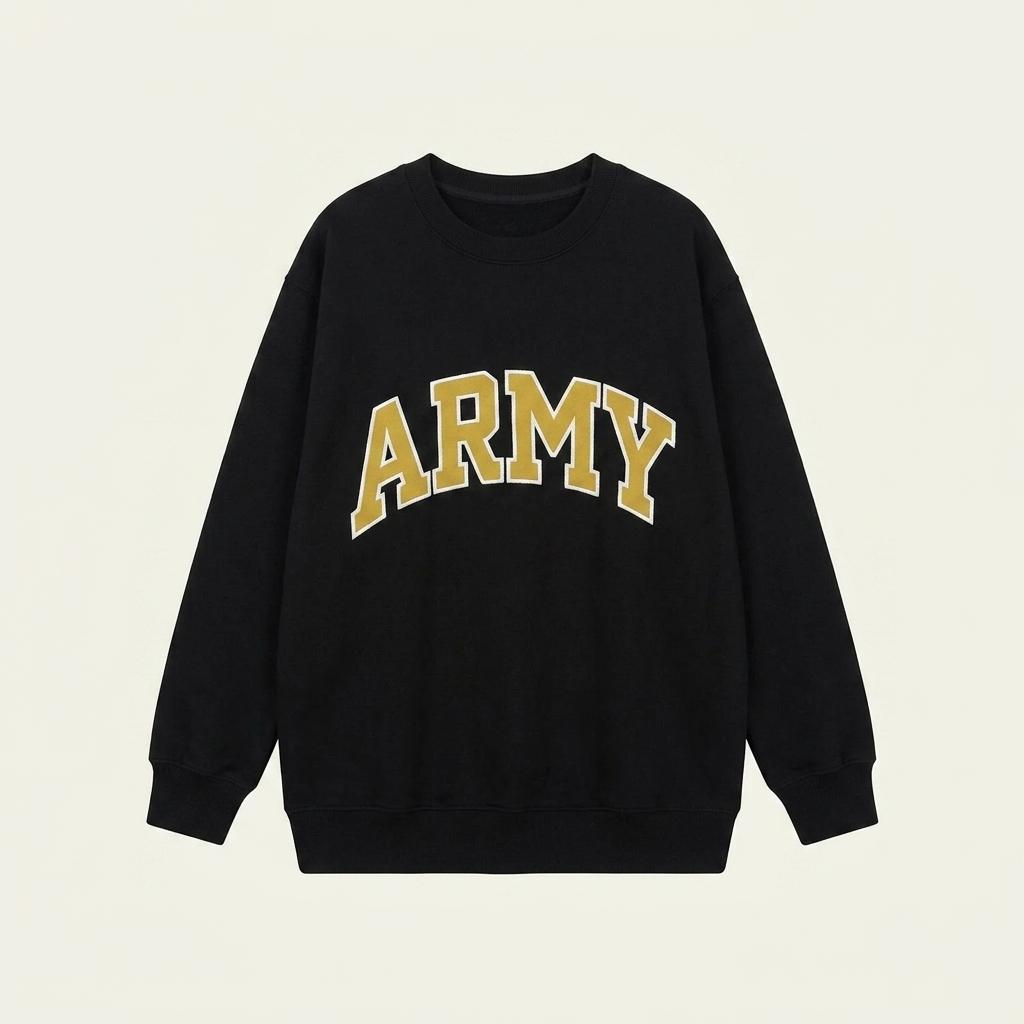 미디움 스티브 앤 배리스 army 오버핏 맨투맨티셔츠 블랙 1