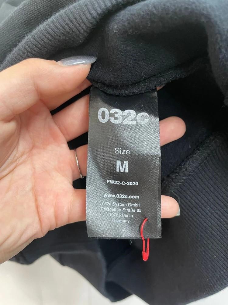 22시즌 032c 오버핏 블랙 그래픽 프린트 긴소매 스웨트셔츠 10