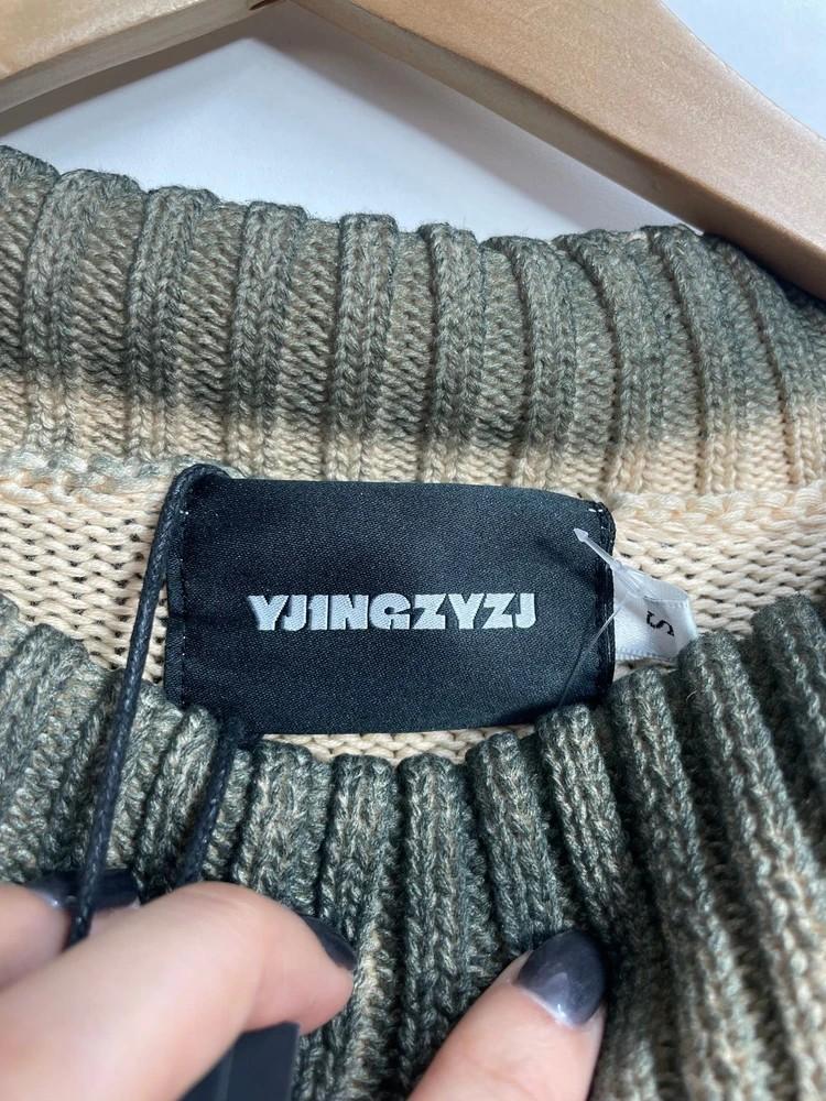 스몰 새상품 YJ1NGZYZJ 디스트레스드 빈티지 그린 오버핏 스웨터 8