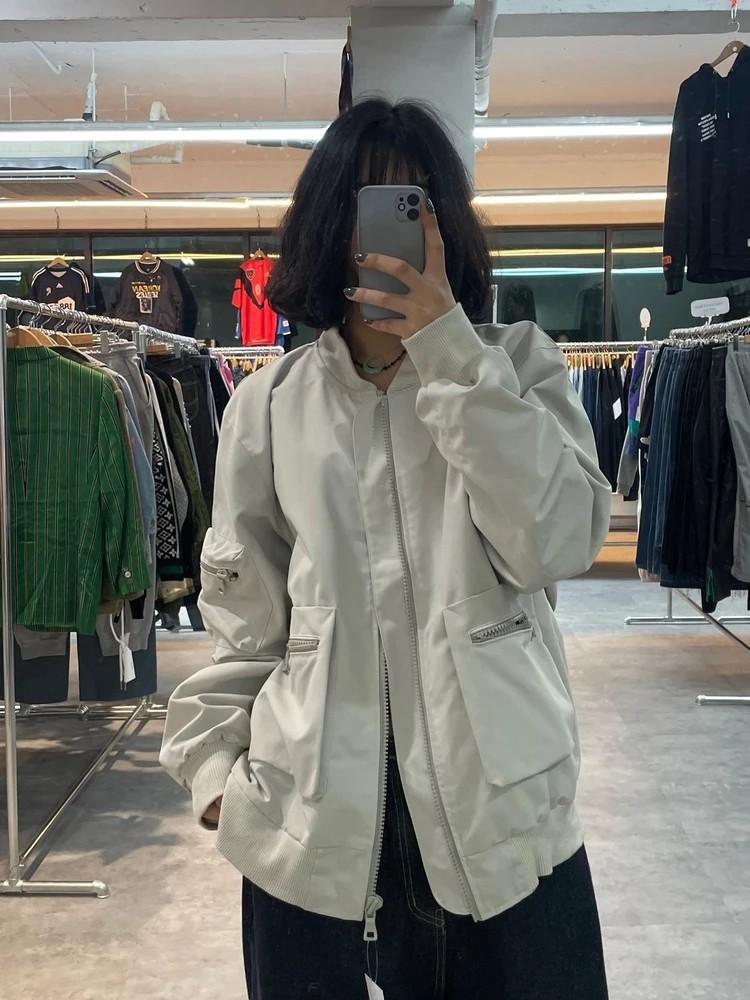 XL 테일러 히치 TAILOR HITCH 포켓 카고 항공 점퍼 아이보리 2
