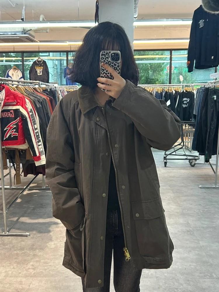 스몰 Burberry 버버리 블루라벨 왁시드 헌팅 자켓 올드 2