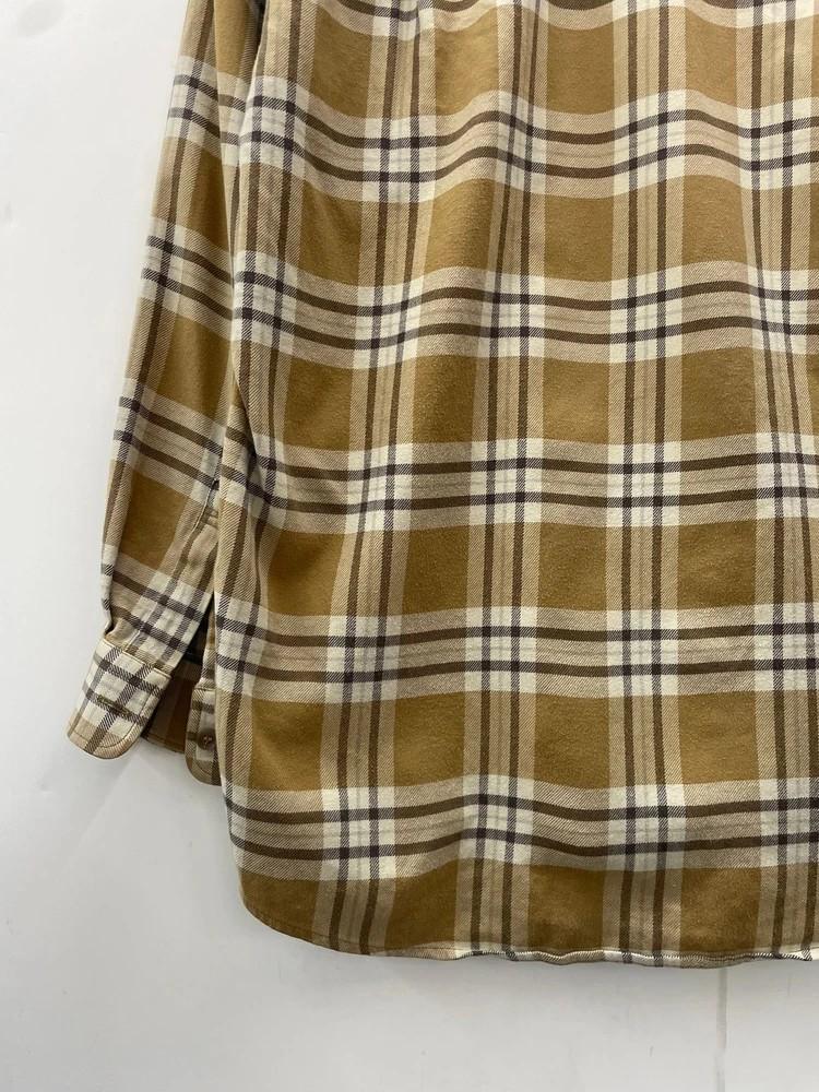 95 남성 90s YSL 입생로랑 뿌르 옴므 올드스쿨 빈티지 체크 긴팔 셔츠 3