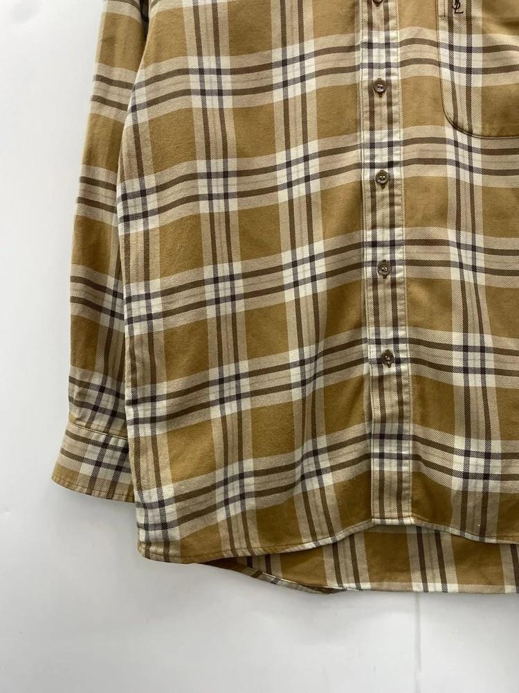 95 남성 90s YSL 입생로랑 뿌르 옴므 올드스쿨 빈티지 체크 긴팔 셔츠 5