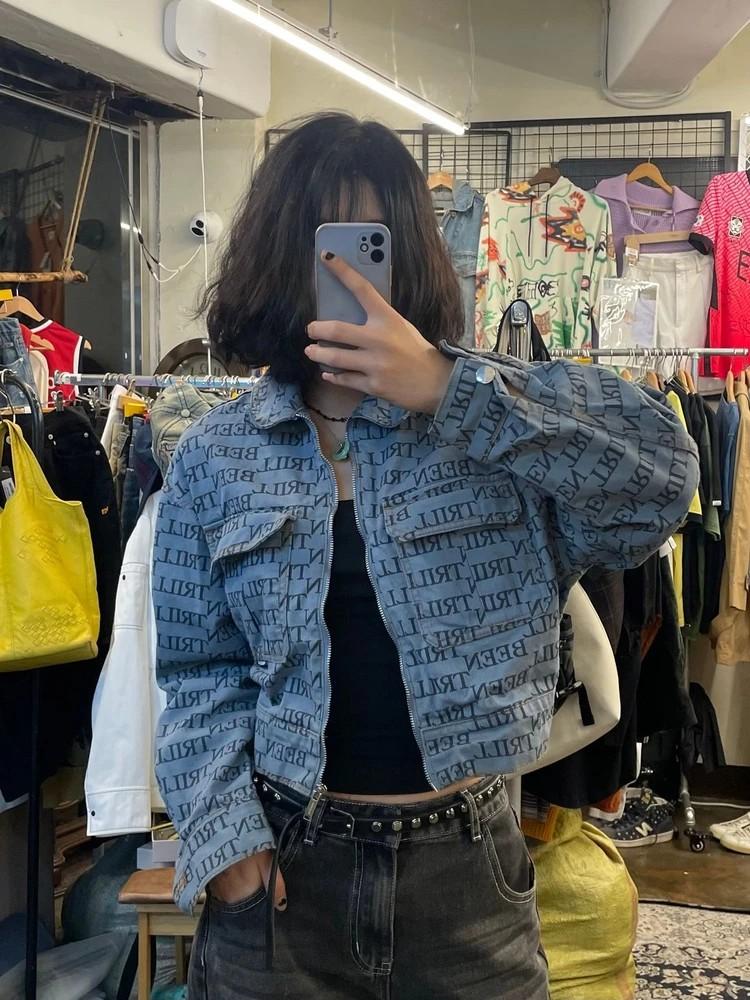 XS 빈트릴 BEENTRILL 데님 크롭 자켓 우먼스 새상품 2