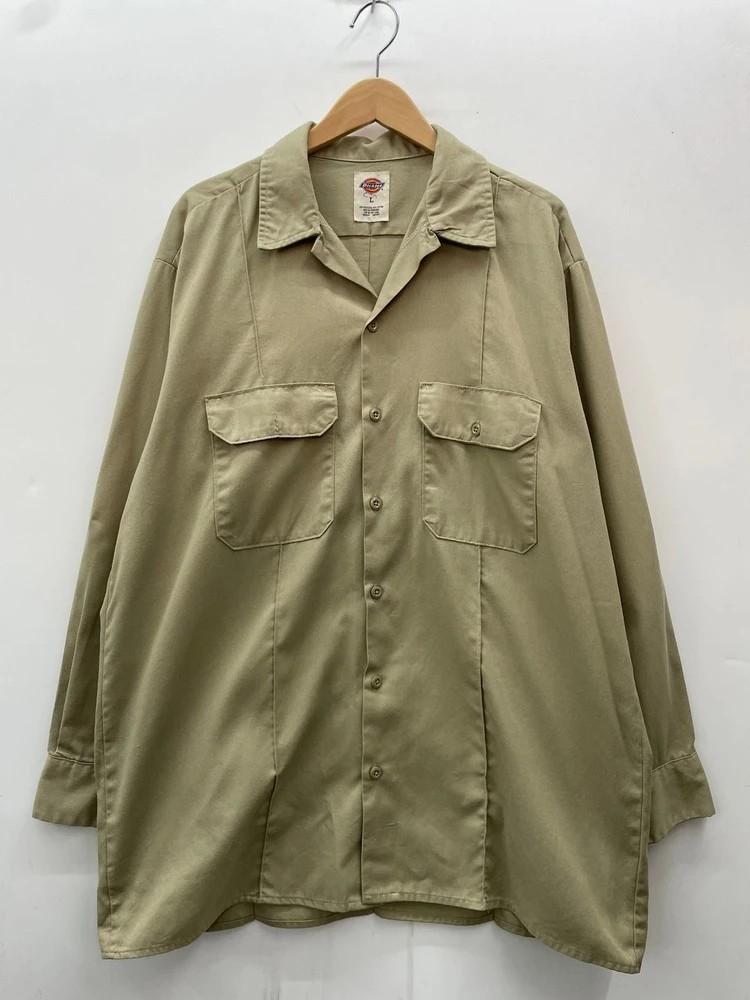 라지 Dickies 디키즈 베이지 워크웨어 코튼 셔츠 4