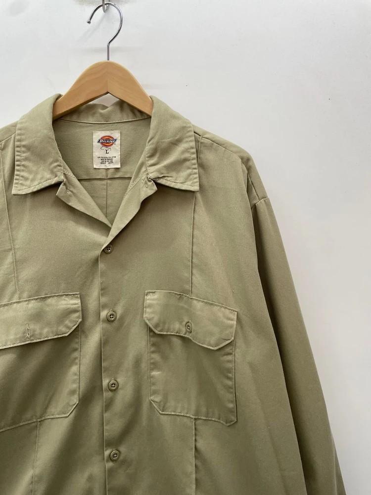라지 Dickies 디키즈 베이지 워크웨어 코튼 셔츠 6