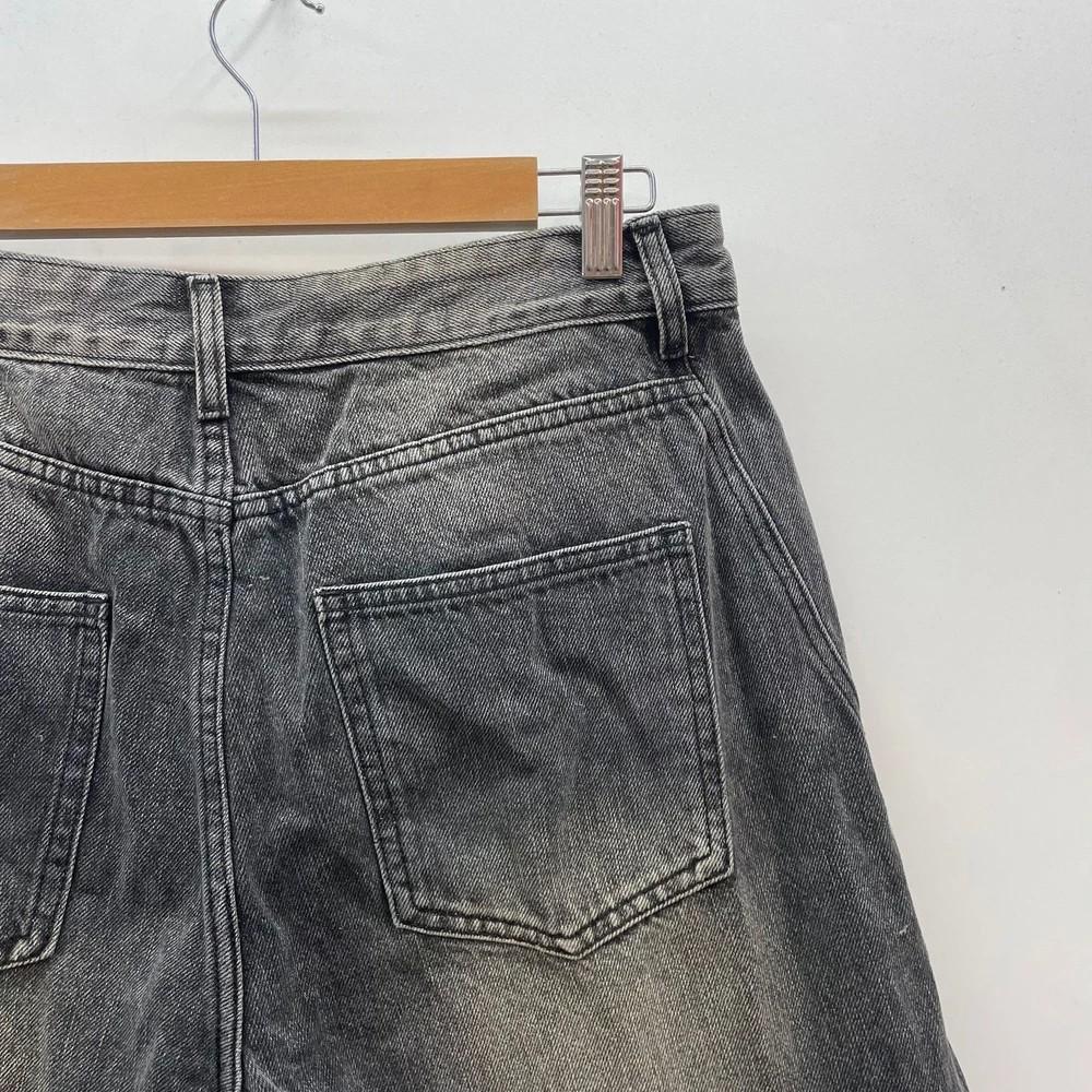 라지 인템포무드 레이지보이 벌룬 핏 데님 반바지 11