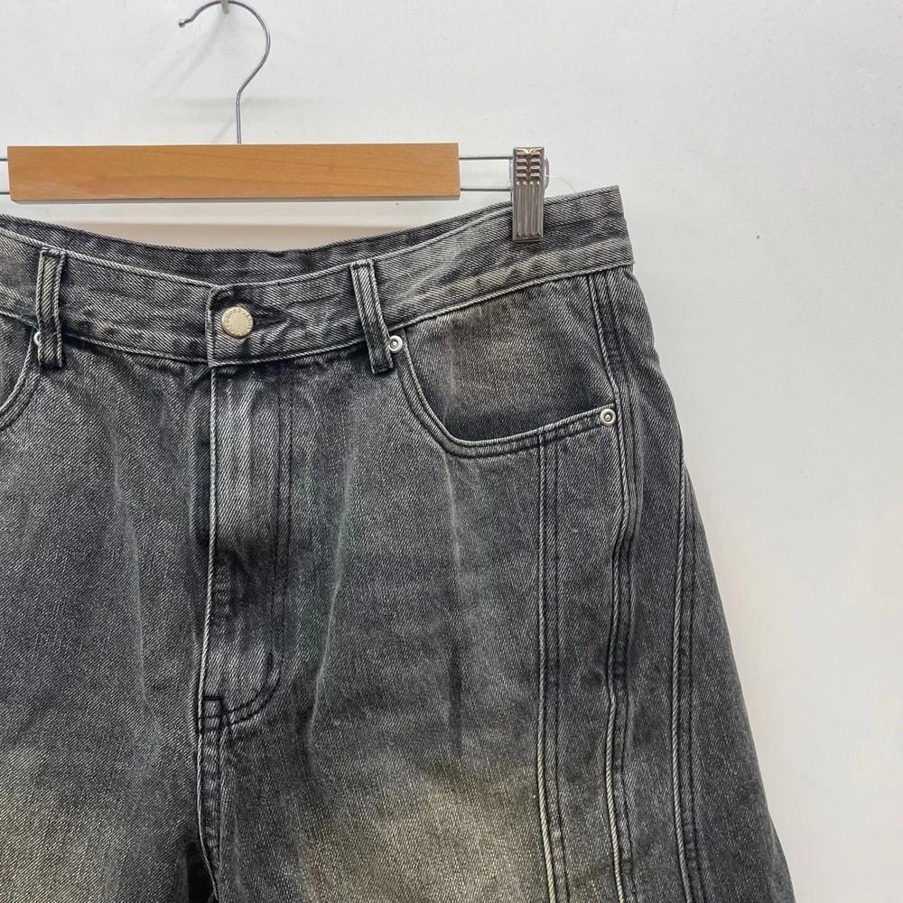 라지 인템포무드 레이지보이 벌룬 핏 데님 반바지 5