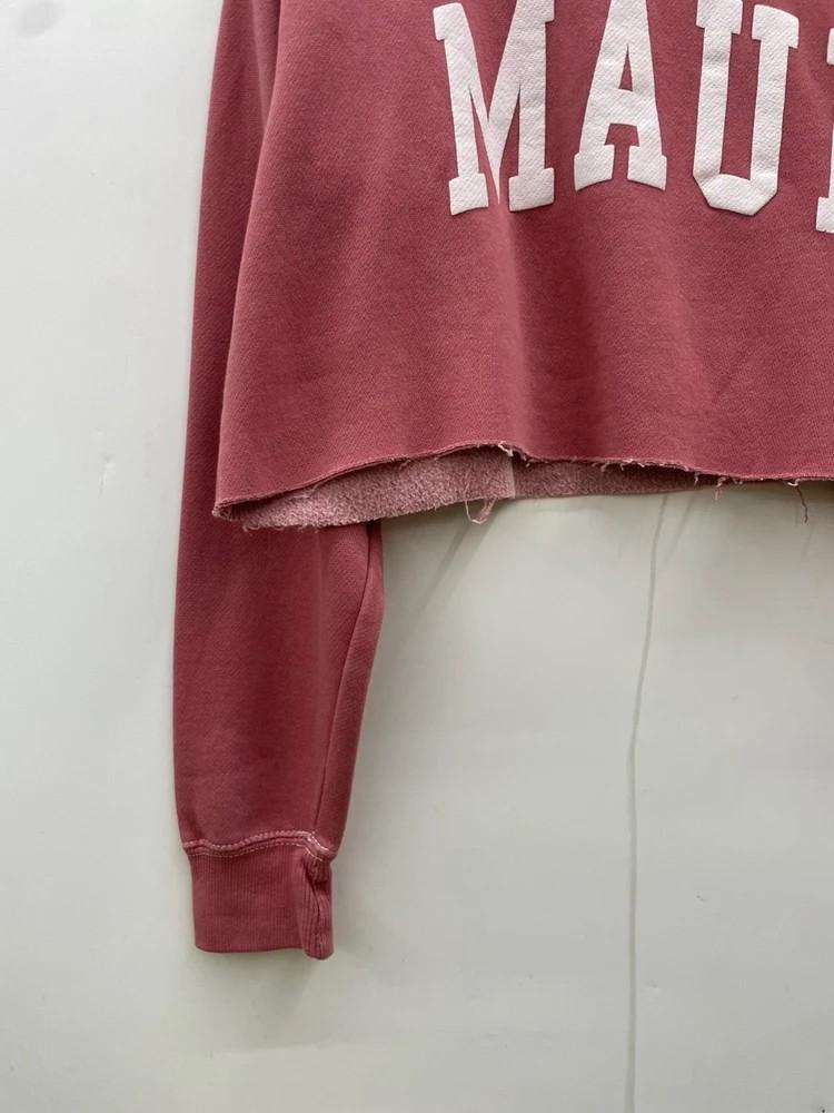 Brandy Melville MAUI 크롭 여자 로고 맨투맨 4